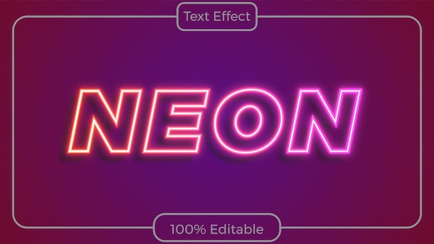 One of the best neon text effect design with vector file colors and fonts can be changed easily