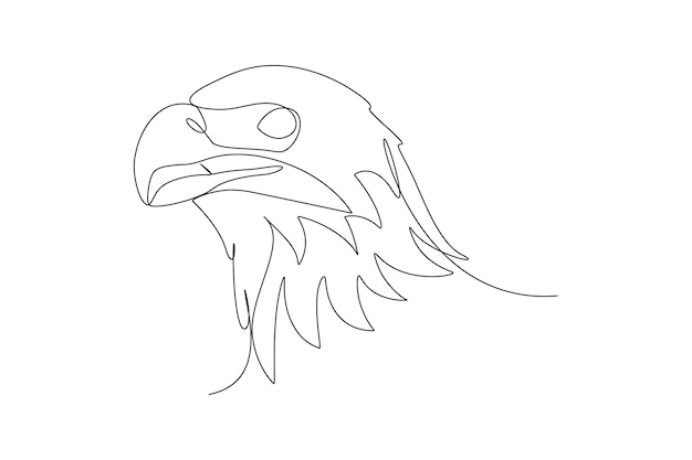 One continuous line drawing of Flying bird concept Doodle vector illustration in simple linear