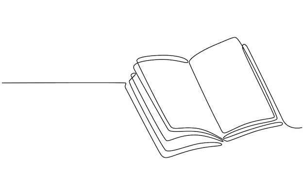 One continuous line drawing of pen Pencil symbol of study and education concept in simple linear