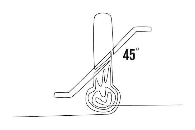 One continuous line drawing of Storage temperature symbol Packaging mark concept Single line draw design vector graphic illustration