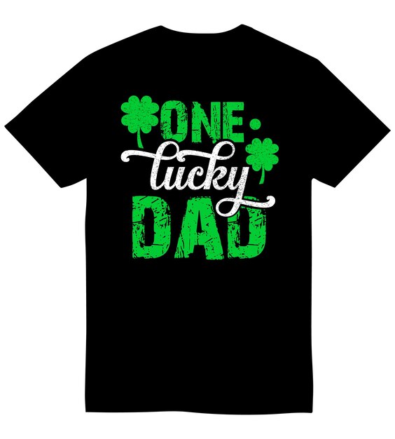 Vector one lucky dad st patricks day t shirt designs