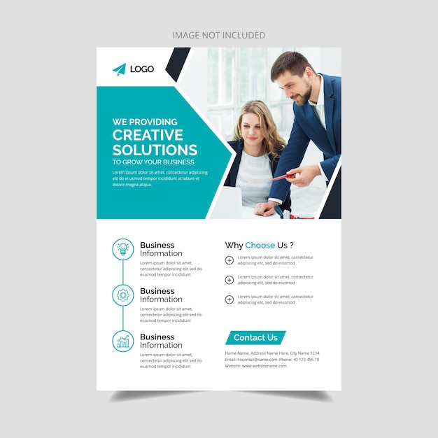 One page corporate business flyer template