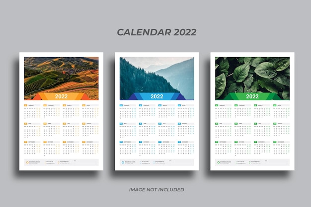 One Page Wall Calendar 2022