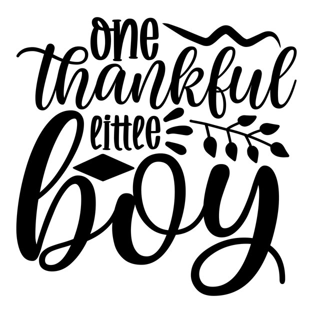 One thankful little boy SVG