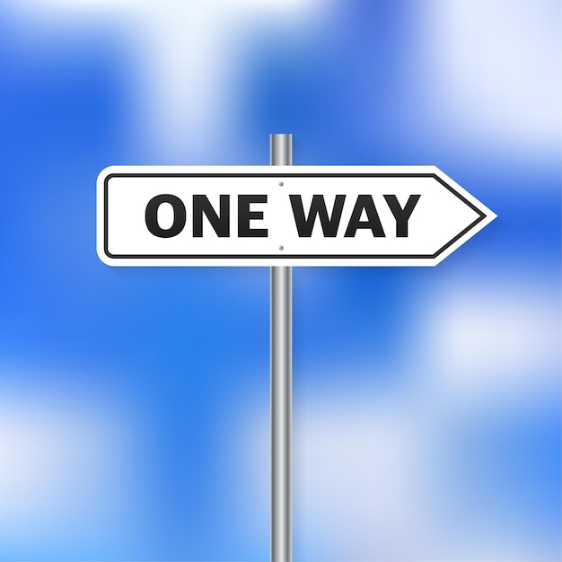 One Way sign road way sign vector Black icon on white background Vector design Grunge