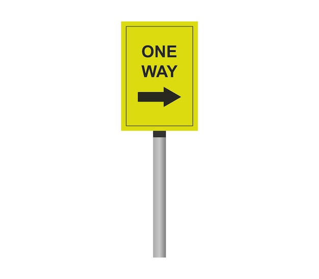 One way sign