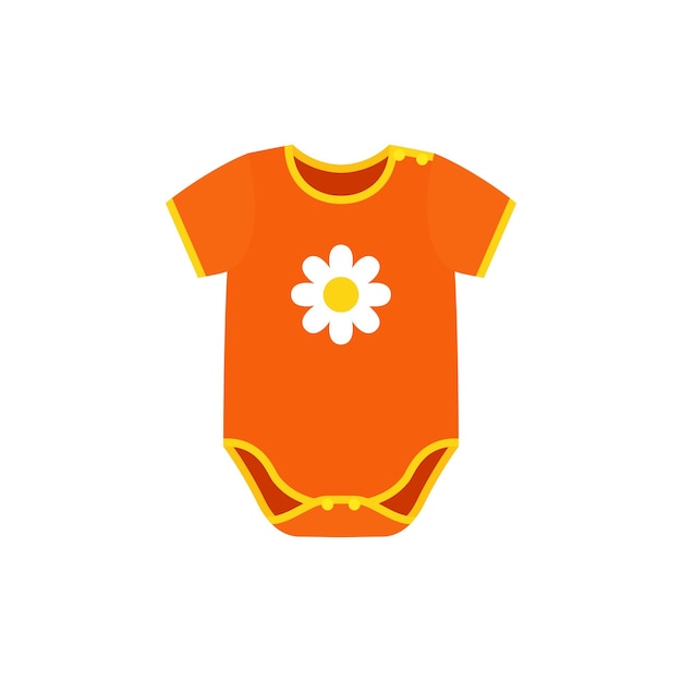 Onesies baby cloth in flat design Vector cartoon illustration