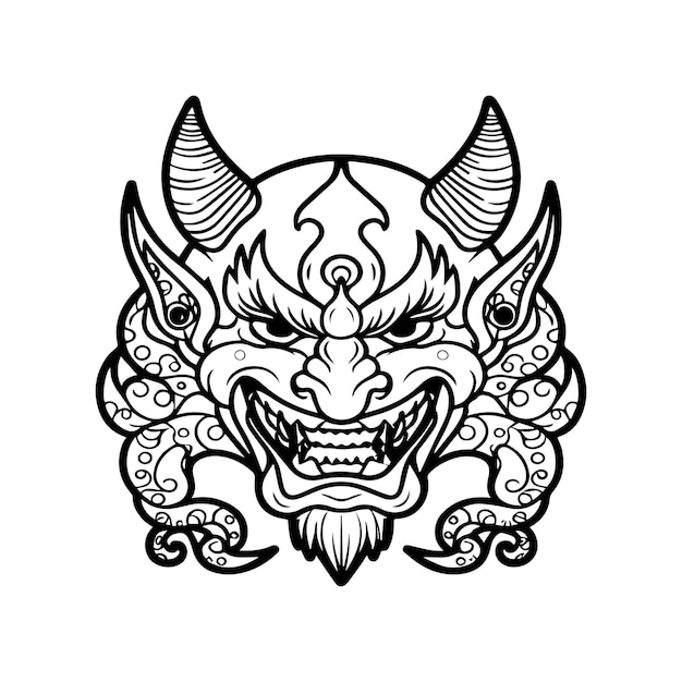 Oni coloring pages Japanese myth coloring pages