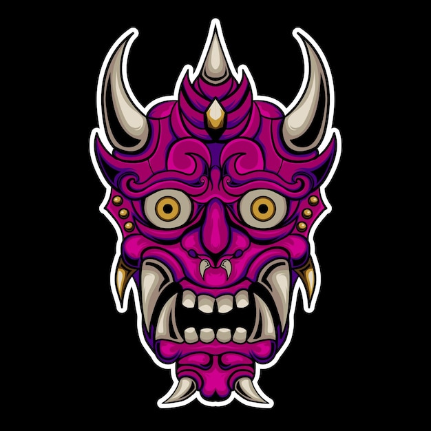 Oni mask illustration