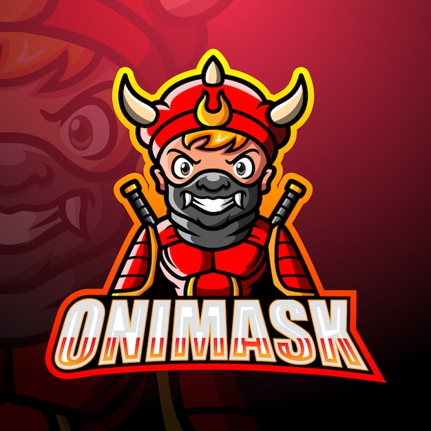 Oni mask mascot esport 