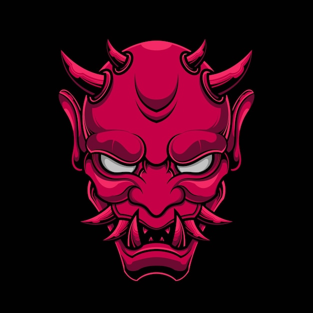 oni mask vector illustration