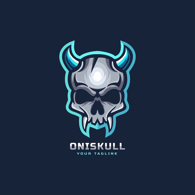 Oni Skull Demon Logo