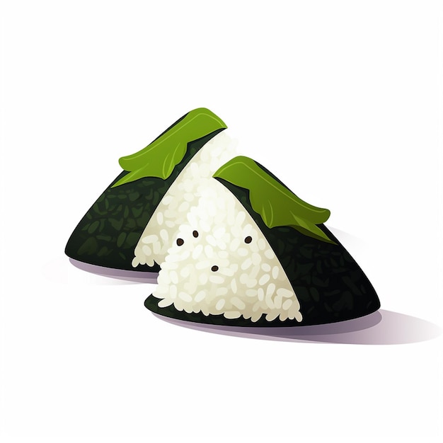 Vector onigiri japan rice illustration food japanese vector traditional tasty asian culture meal