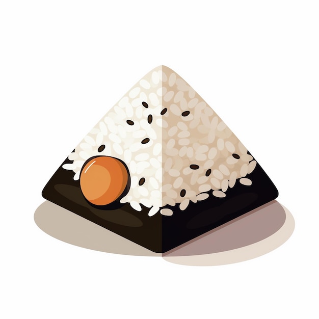 onigiri rice japan illustration japanese food vector traditional asian meal icon cuisine