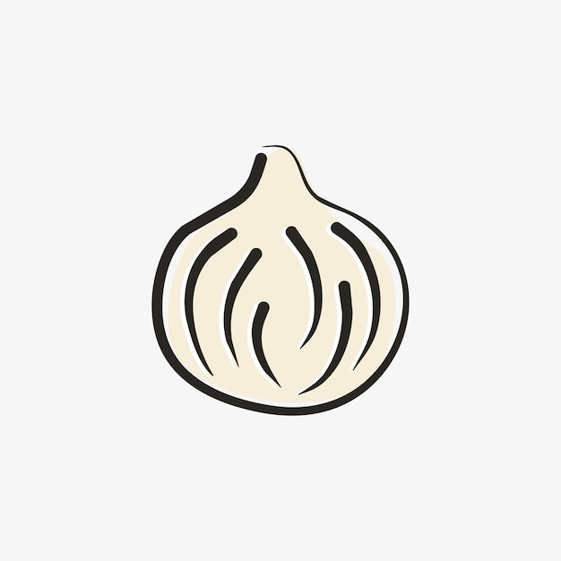 onion cute doodle icon