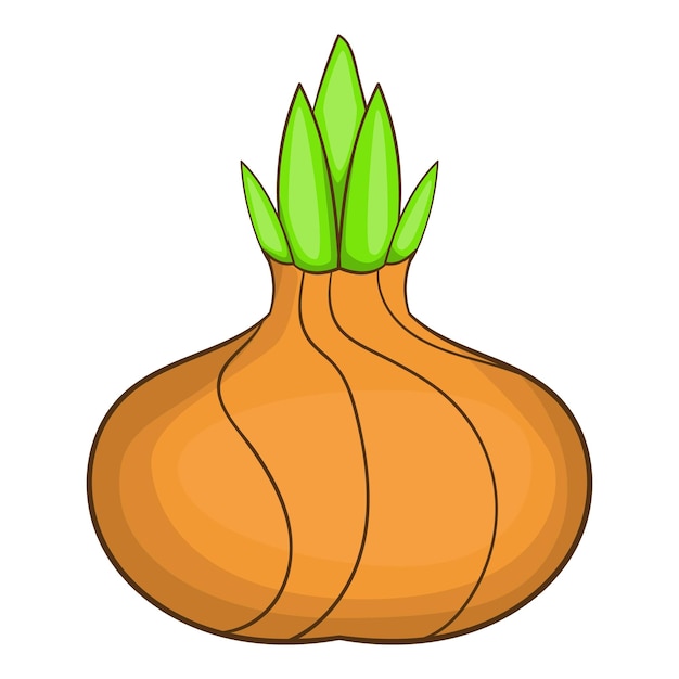 Onion icon Cartoon illustration of onion vector icon for web design