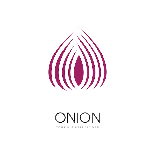 Onion on white background