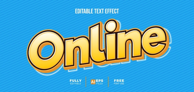 Online 3d editable text effect