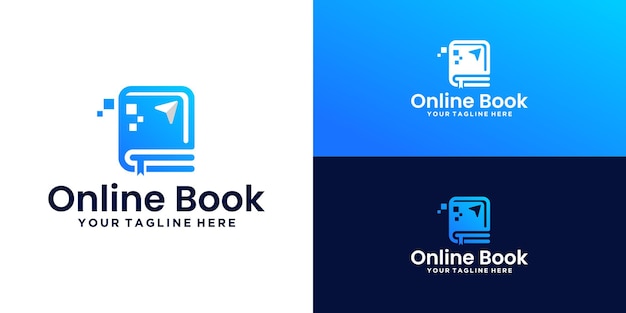 Online book logo design, online school