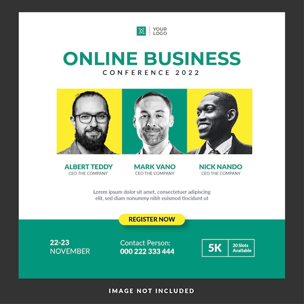 Online Business Conference Instagram Feed Template