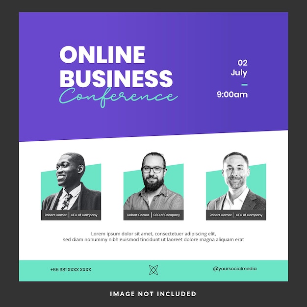 Online Business Conference Instagram Feed Template