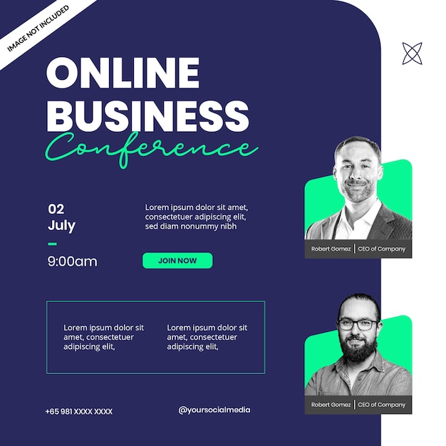 Online Business Conference Instagram Feed Template