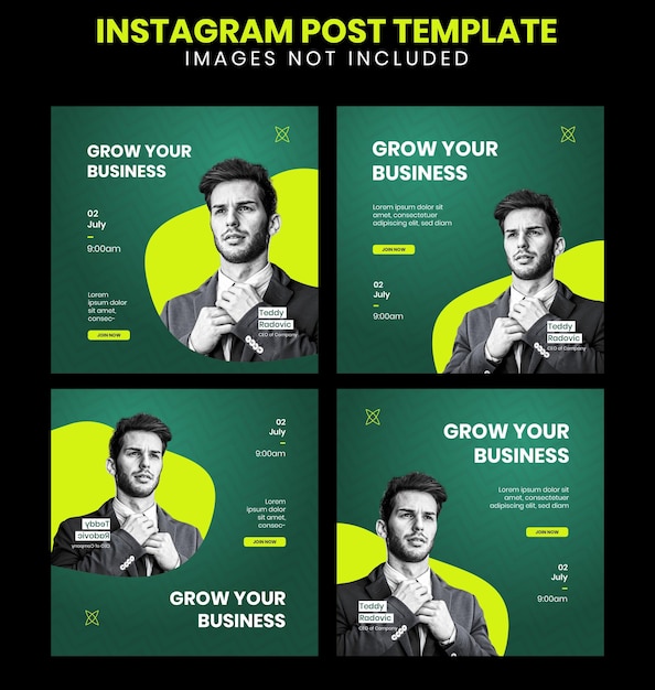 Online Business Conference Instagram Feed Template