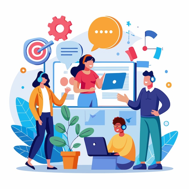 online customer service illustration