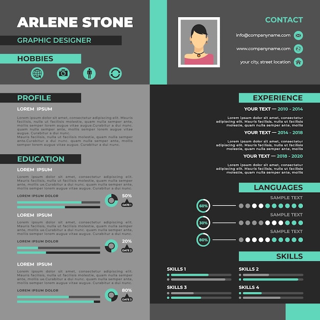 Online cv template