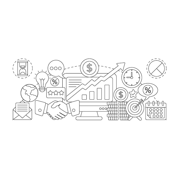 Online data analytics illustration editable vector