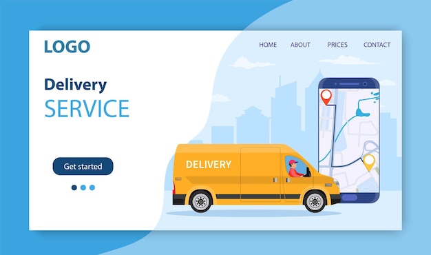 Online delivery service concept