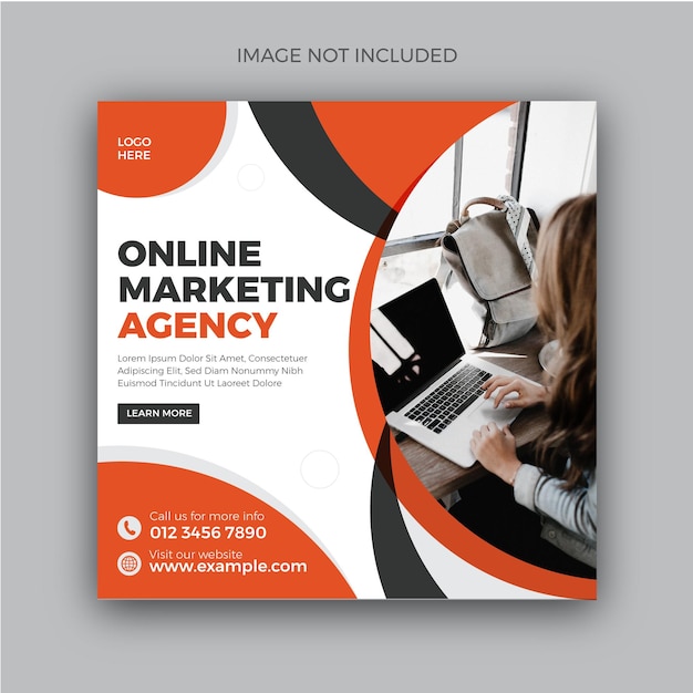 Online Digital marketing Agency social media or instagram post template