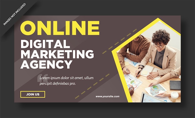 Online digital marketing agency social media post template  