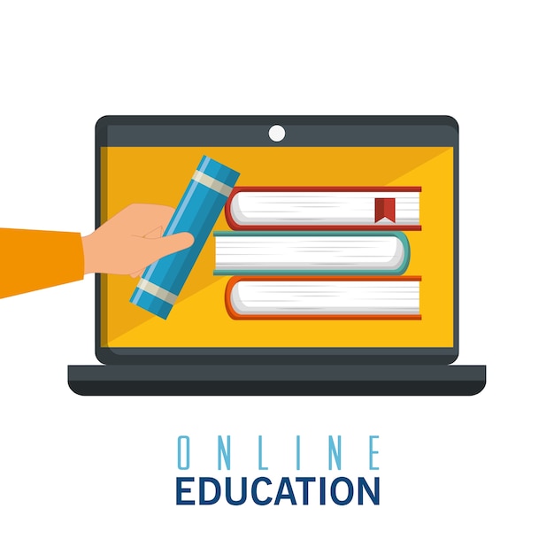 Online education concept icon