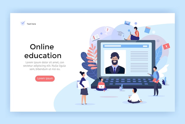 Online education concept illustration