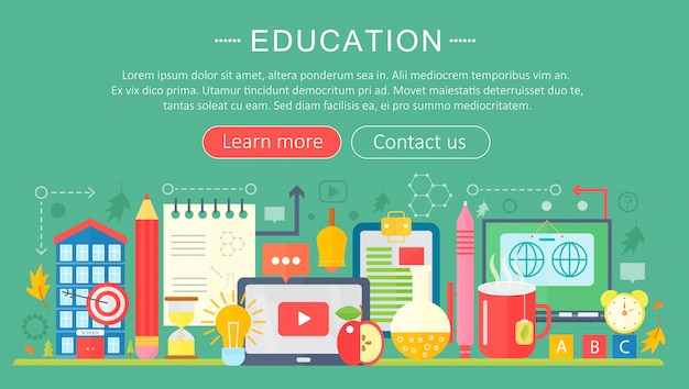 Online education infographics template design