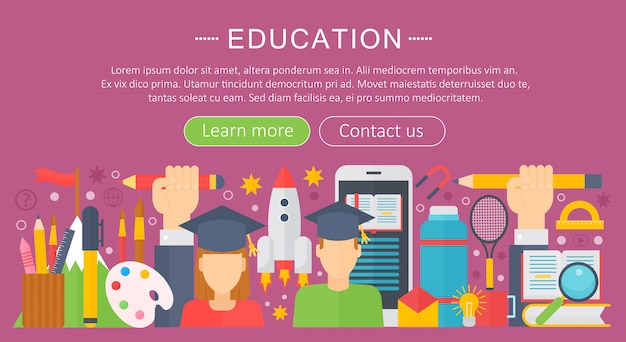 Online education infographics template design