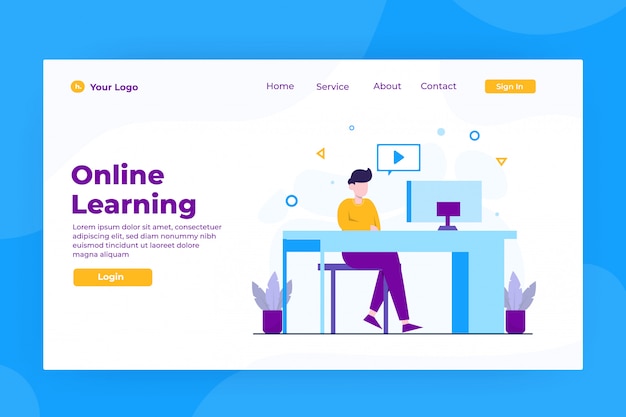 Online education landing page