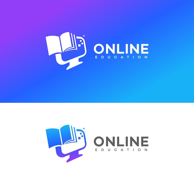 Vector online education logo icon brand identity sign symbol template