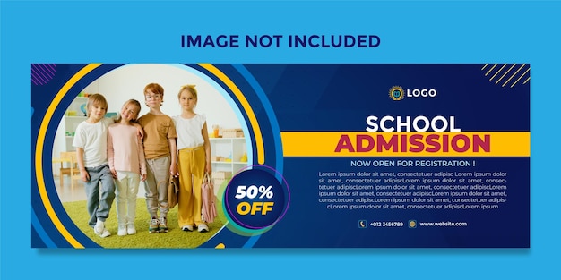 Online education social media cover web banner Premium Vector