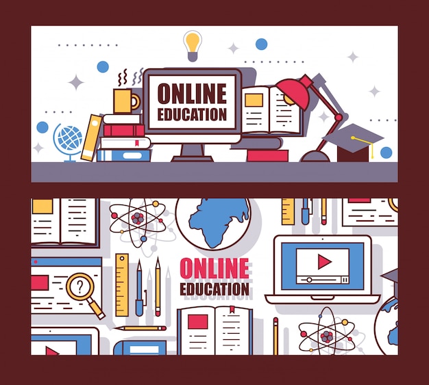 Online education website header 