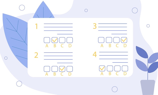 Vector online exam choose correct answer in test