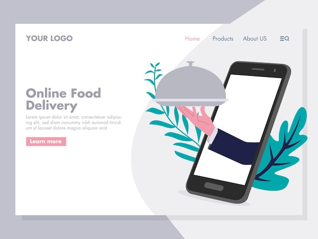 Online Food Delivery Illustration for landing page 2