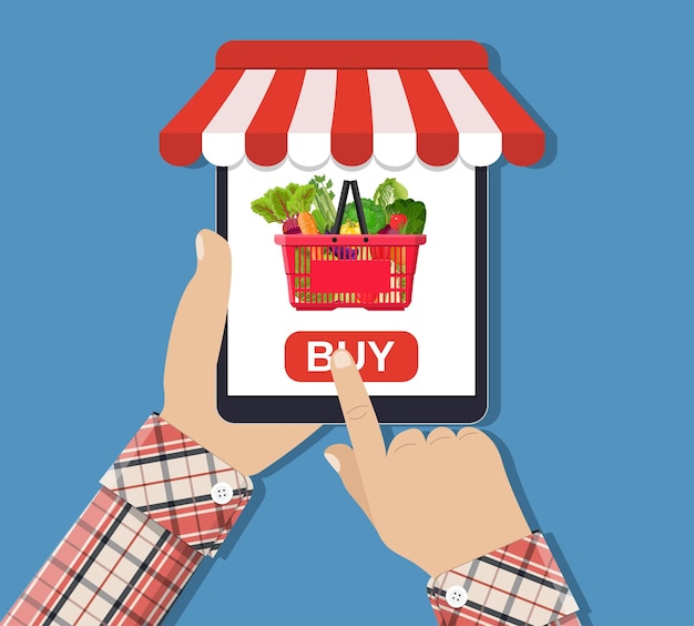 Online food shopping smartphone