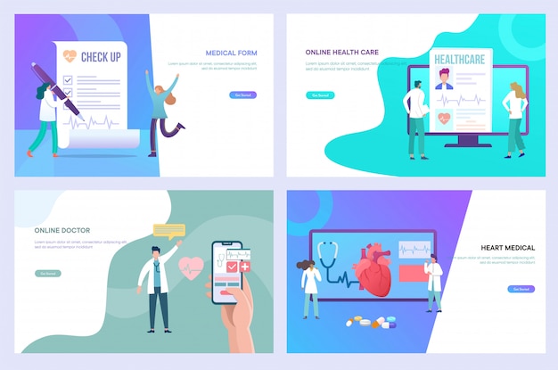 online healthcare & medicine , digital doctor, online medical form, telemedicine design  illustration concept