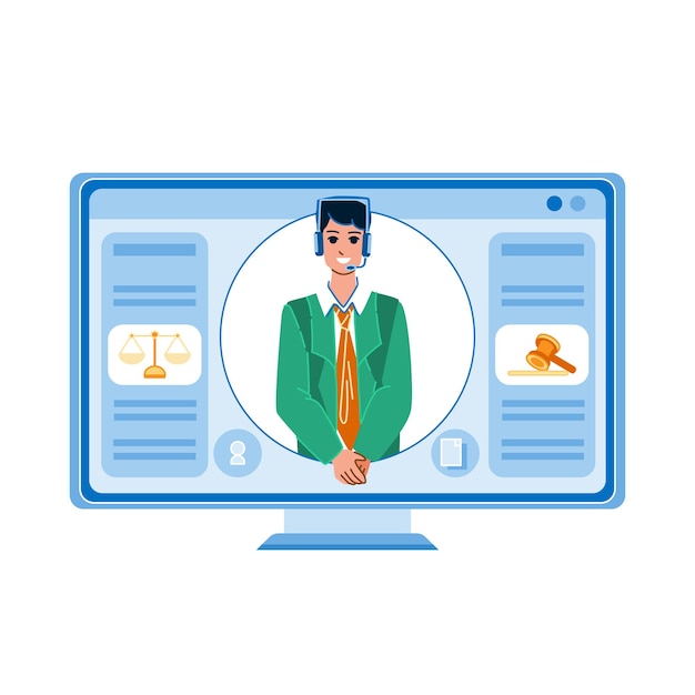 Online lawyer vector