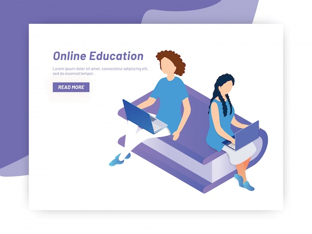 Online Learning concept.