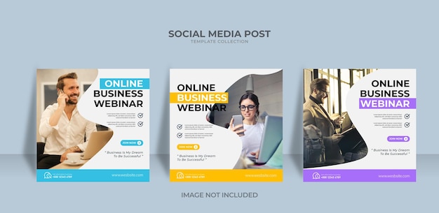 Online marketing agency and corporate social media post and web banner design template