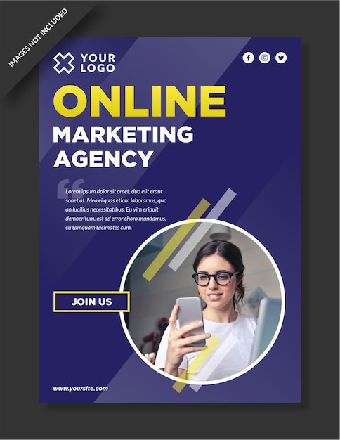 Online marketing agency poster design