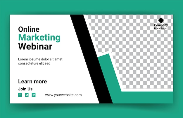 Vector online marketing web banner template design